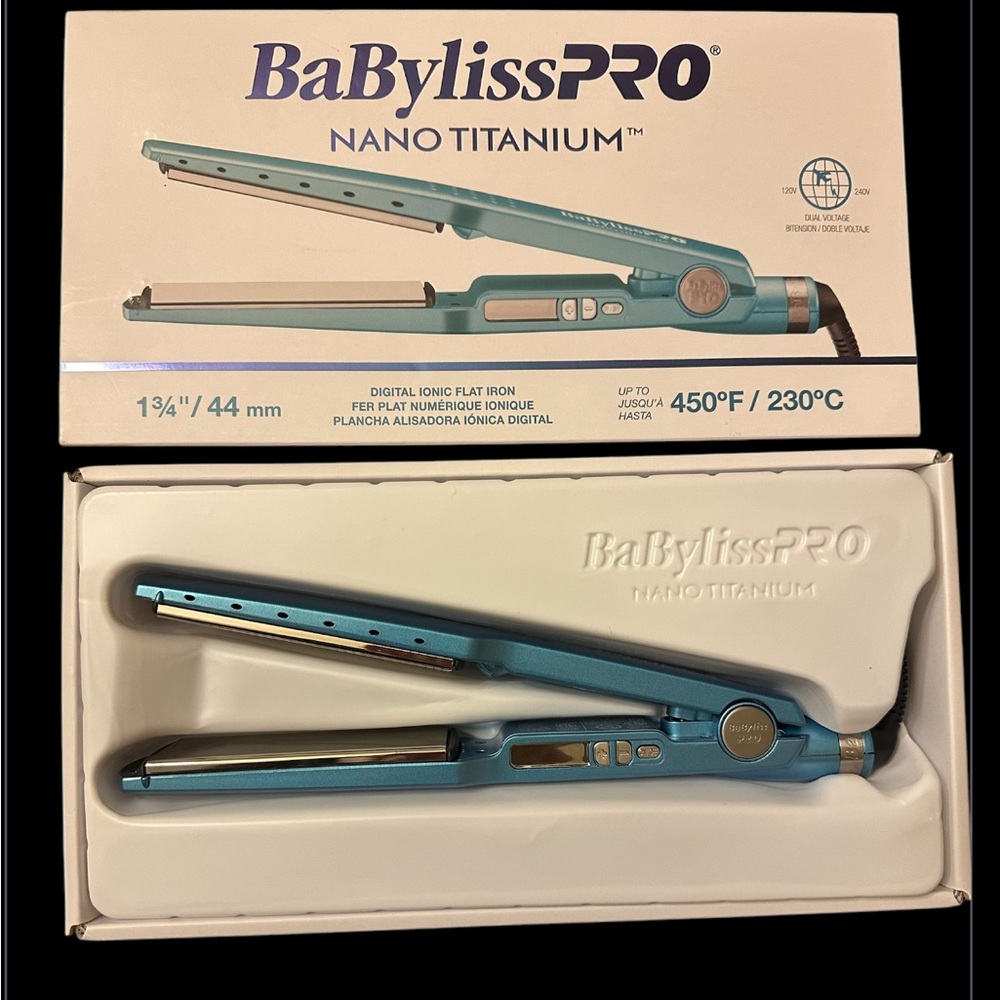 BaByliss Pro Nano Titanium Ionic Straightening Iron like new. Barely used 2x.